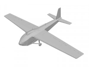 Old military aircraft concept 3D Model