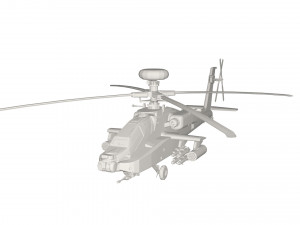 Military Helicopter concept 3D 模型