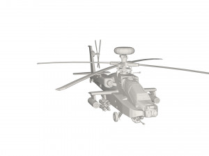Military Helicopter concept 3D Model