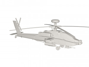Military Helicopter concept 3D Model