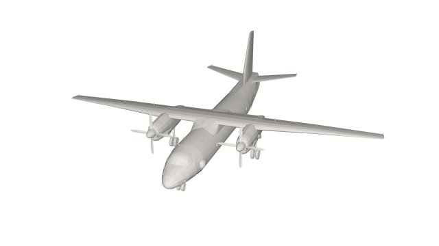 Military Plane concept 3D Model .c4d .max .obj .3ds .fbx .stl .blend 