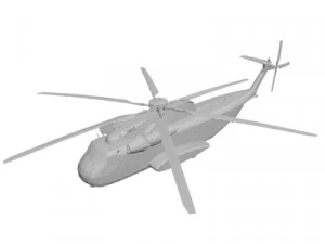 Military Helicopter concept 3D Model