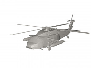 Military Helicopter concept 3D Model