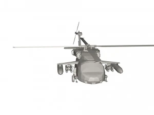 Military Helicopter concept 3D Model