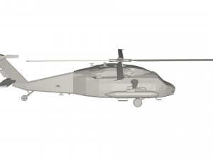 Military Helicopter concept 3D 模型