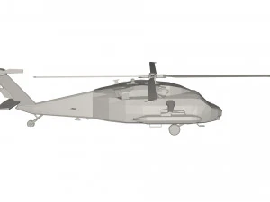 Military Helicopter concept 3D Model