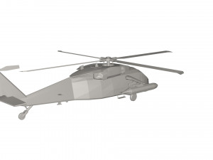 Military Helicopter concept 3D 模型