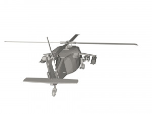 Military Helicopter concept 3D 模型