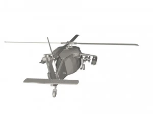 Military Helicopter concept 3D Model