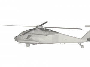 Military Helicopter concept 3D 模型