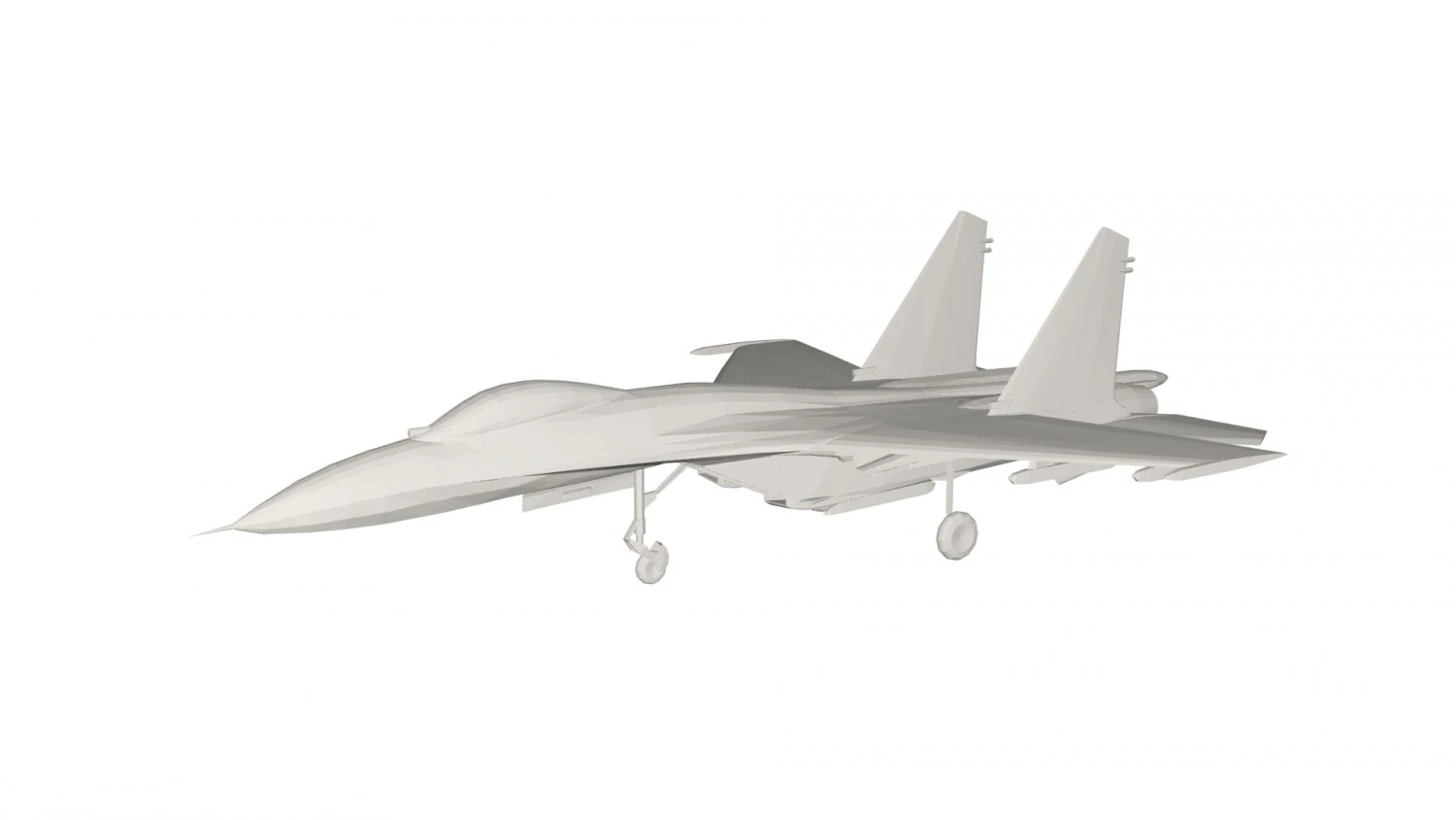 Military Plane concept 3D Model .c4d .max .obj .3ds .fbx .stl .blend 