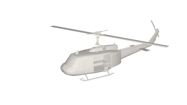 Military Helicopter concept 3D Model .c4d .max .obj .3ds .fbx .stl .blend 