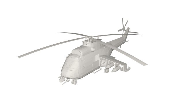 Military Helicopter concept 3Dモデル .c4d .max .obj .3ds .fbx .stl .blend 