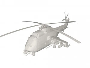 Military Helicopter concept 3D Model