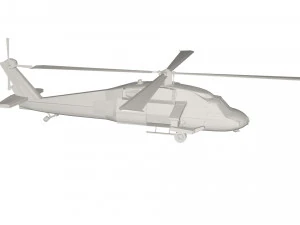 Military Helicopter concept 3D Model