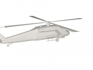 Military Helicopter concept 3D Model