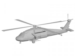 Military Helicopter concept 3D Model