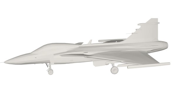 Military Plane concept 3D Model .c4d .max .obj .3ds .fbx .stl .blend 