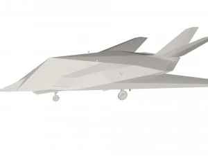 군용 비행기 개념 3D 모델