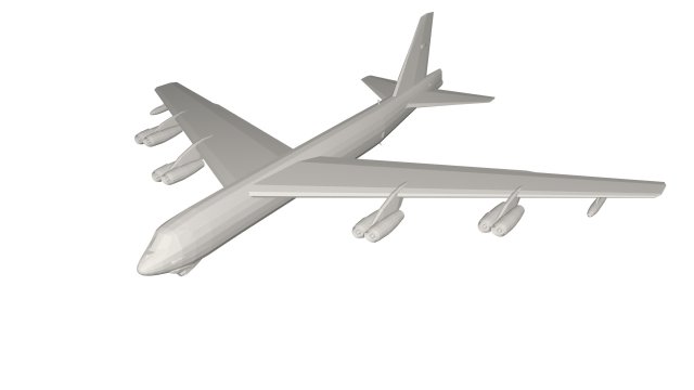 Military Plane concept 3D Model .c4d .max .obj .3ds .fbx .stl .blend 