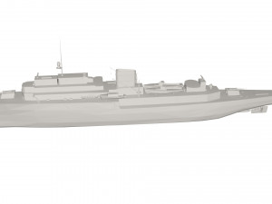 Military Ship 3D मॉडल