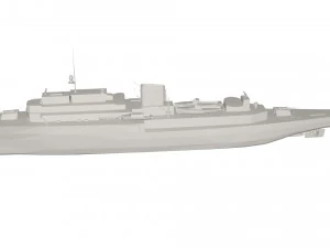 Statek wojskowy Model 3D
