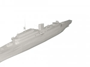 Statek wojskowy Model 3D