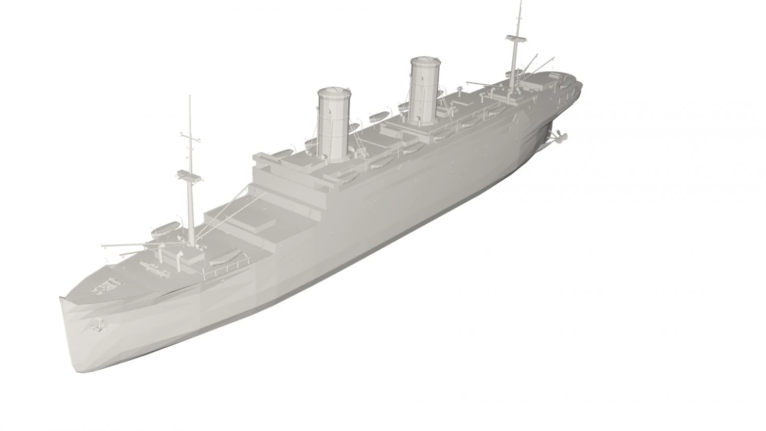 Statek wojskowy Model 3D .c4d .max .obj .3ds .fbx .stl .blend 