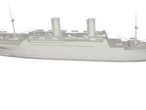 Statek wojskowy Model 3D