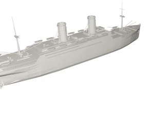 Statek wojskowy Model 3D