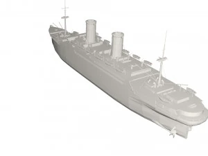 Statek wojskowy Model 3D