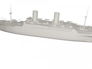 Statek wojskowy Model 3D