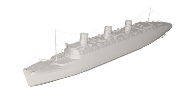 Military Ship Modello 3D .c4d .max .obj .3ds .fbx .stl .blend 