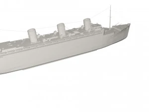 Military Ship 3D Model