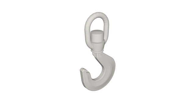Industrial crane hook 3D 模型 .c4d .max .obj .3ds .fbx .stl .blend 