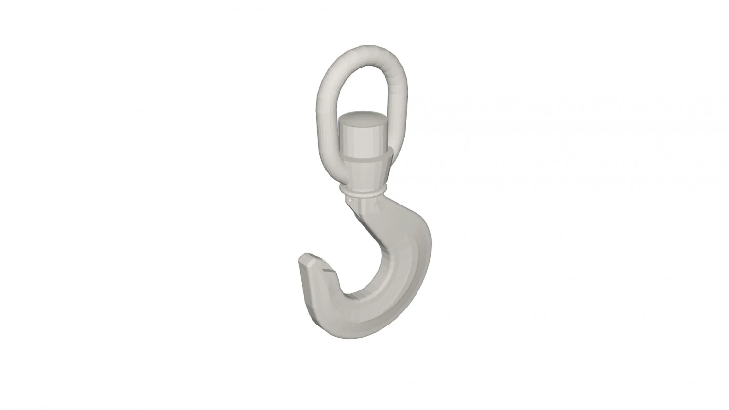 Industrial crane hook 3D Model .c4d .max .obj .3ds .fbx .stl .blend