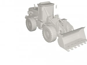 Backhole Tractor 3D Model