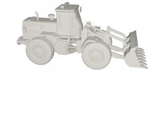 Backhole Tractor 3D Model