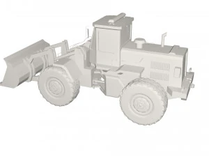 Backhole Tractor 3D Model