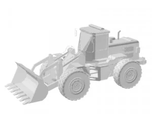 Backhole Tractor 3D Model