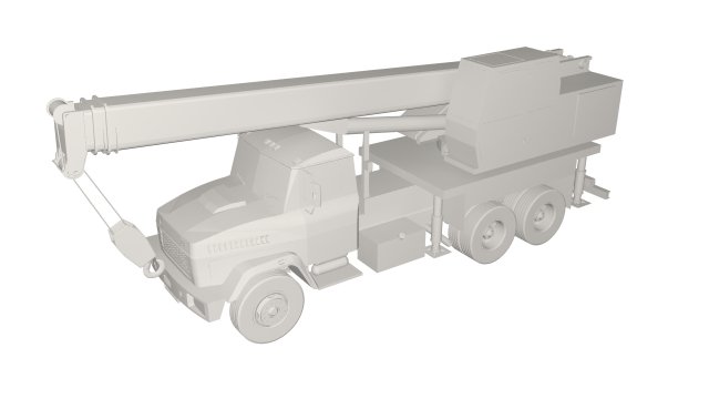 Kraz crane truck Modèle 3D .c4d .max .obj .3ds .fbx .stl .blend 