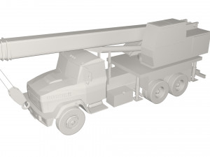 Kraz crane truck 3D 模型