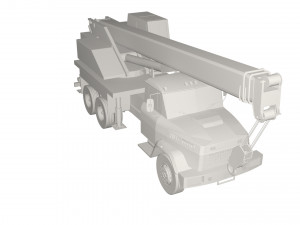 Kraz crane truck Modèle 3D