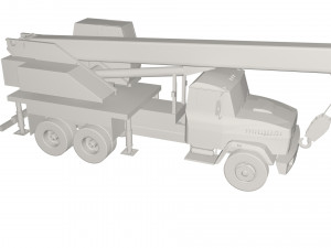 Kraz crane truck Modèle 3D