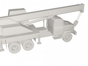 Kraz crane truck Modèle 3D