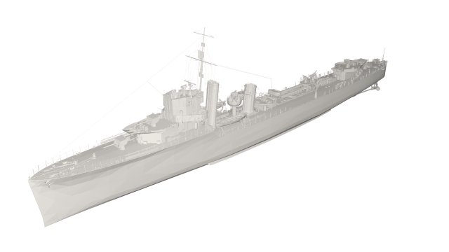 Military Ship 3D-Modell .c4d .max .obj .3ds .fbx .stl .blend 