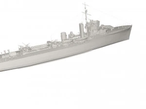 Military Ship 3D Model