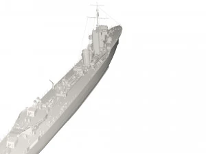 Military Ship 3D Model