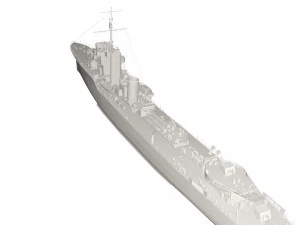Military Ship 3D Model