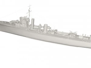 Military Ship 3D Model